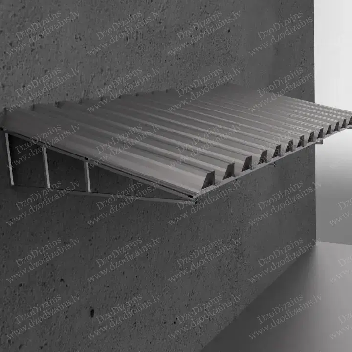 Дизайнерская площадка для отходов с металлической конструкцией и перфорированной крышей