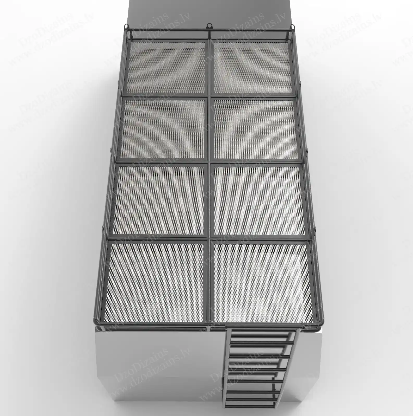 Багажник на крышу по заказу с металлической сеткой и боковыми перилами