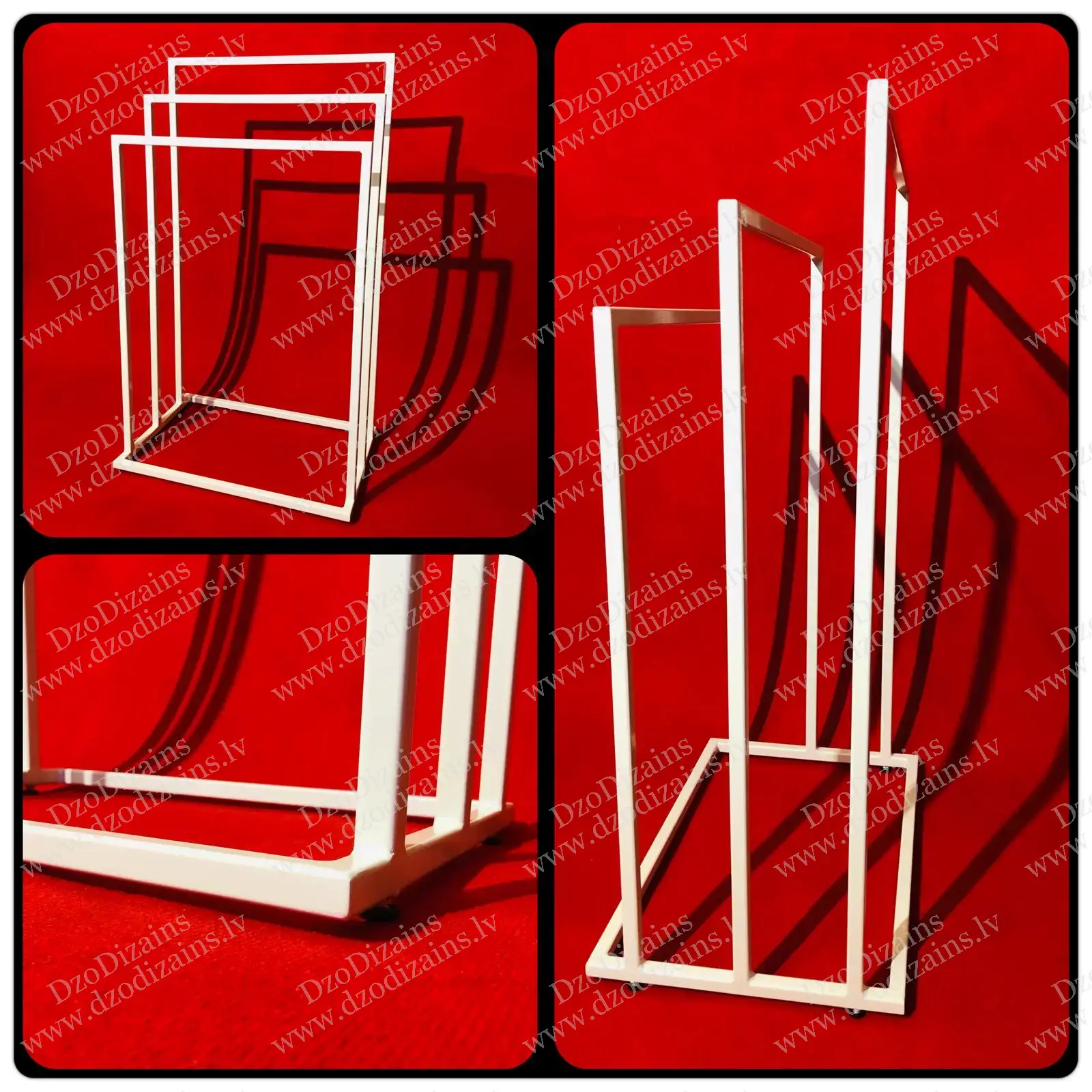 Современная металлическая сушилка для полотенец с простым геометрическим дизайном