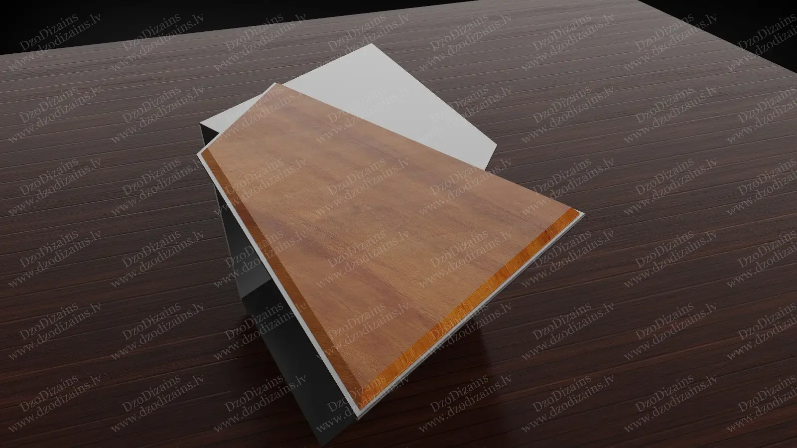 Кофейный столик по заказу с тёмной деревянной поверхностью и чёрным металлическим каркасом