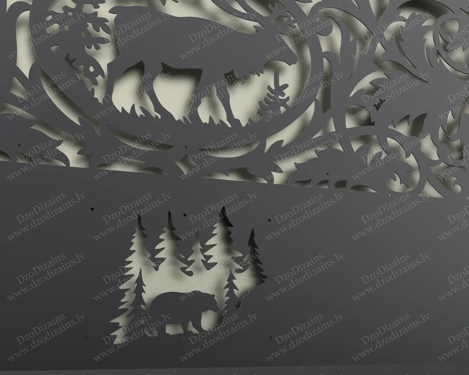 Элегантные металлические ворота с природными мотивами и острой верхней частью